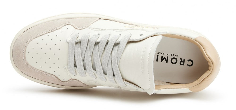 CROMIER Sneakers Cromier uomo Alpha Bold C7C5 bianche C7C5 SUEDE OYSTER 