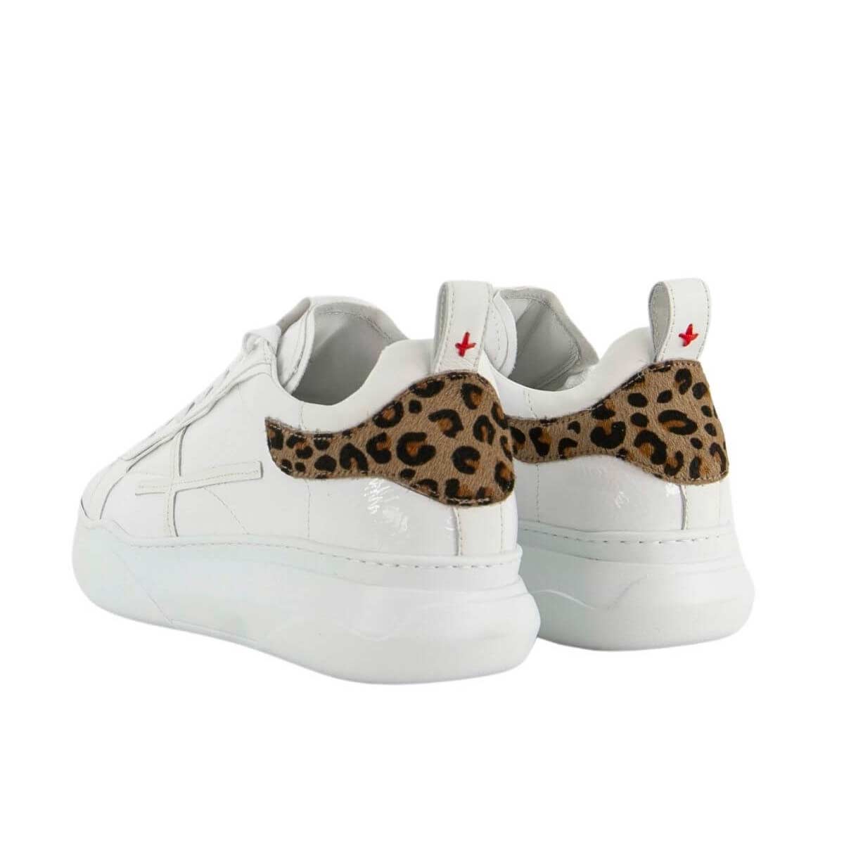GIO+ Sneakers Gio+ donna Giada 66B bianco lucido<BR/><BR/> GIADA66B COMBI WHITE LEOPARD 