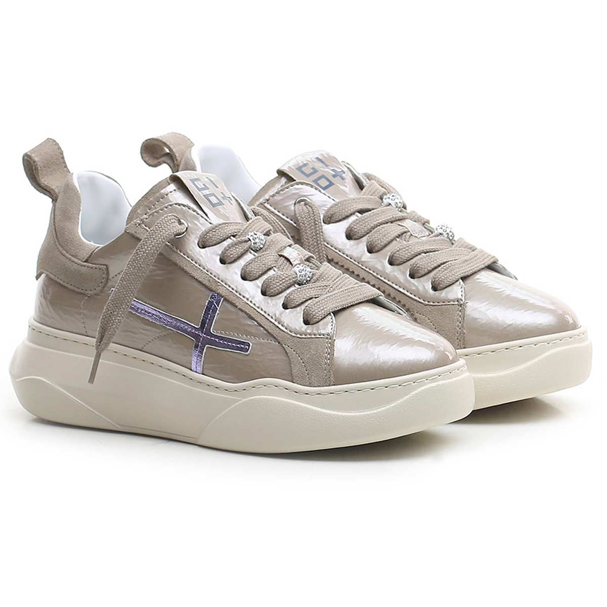 GIO+ Sneakers Gio+ donna Giada 66V tortora GIADA66V COMBI GOLD 
