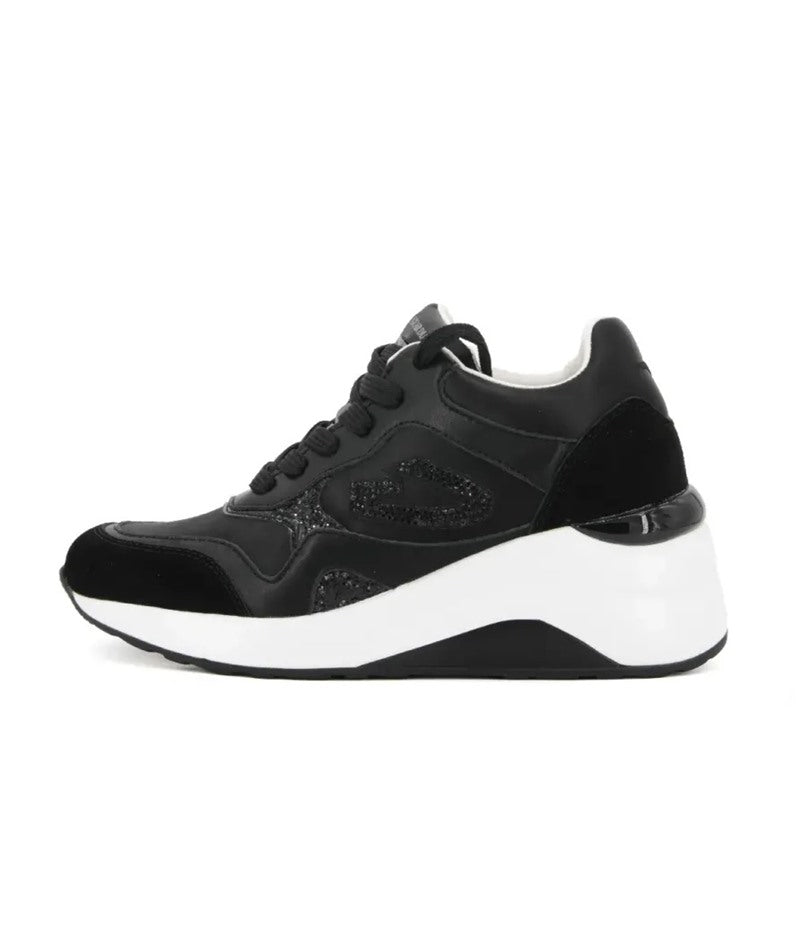GUARDIANI Sneakers Guardiani donna agw434000 suede glitter AI AGW434000 SUEDE BLACK 