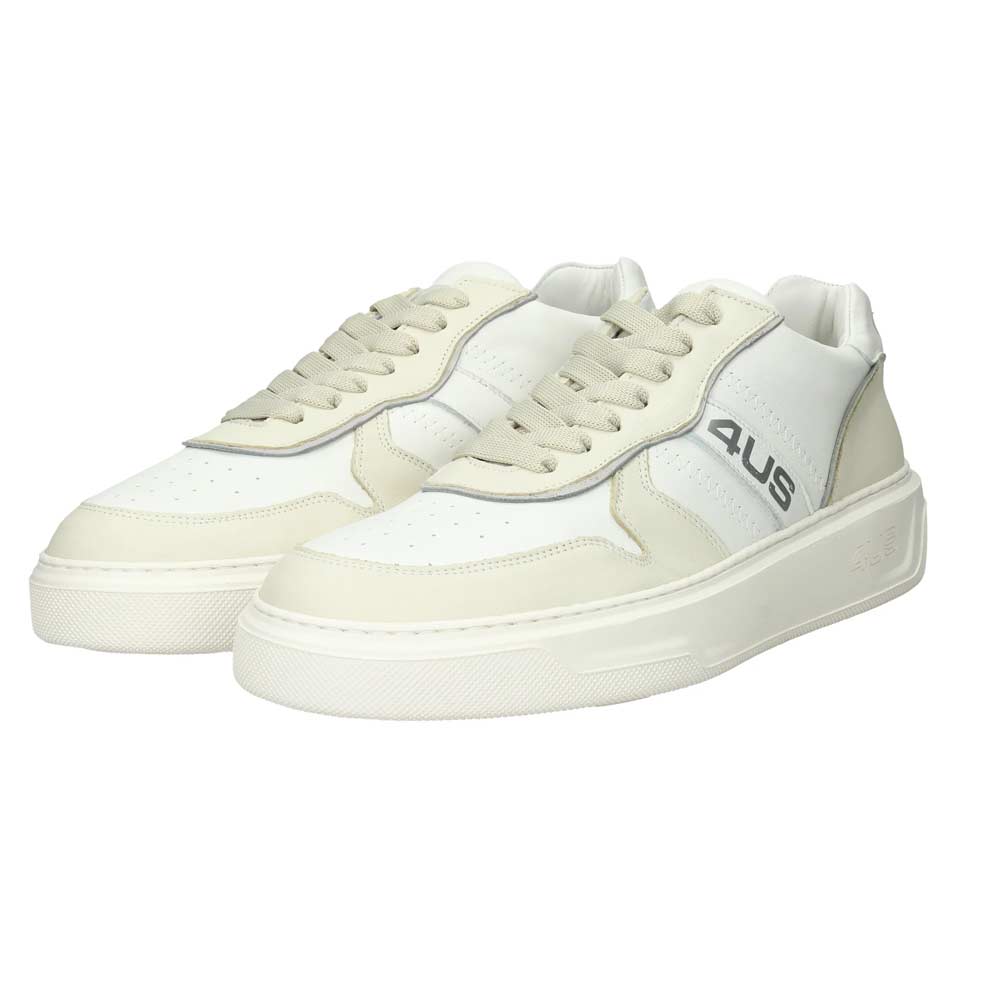 PACIOTTI 4US Sneakers Paciotti 4US uomo Linus 101 bianche<BR/> LINUS101 VITELLO LATTE BIANCO 
