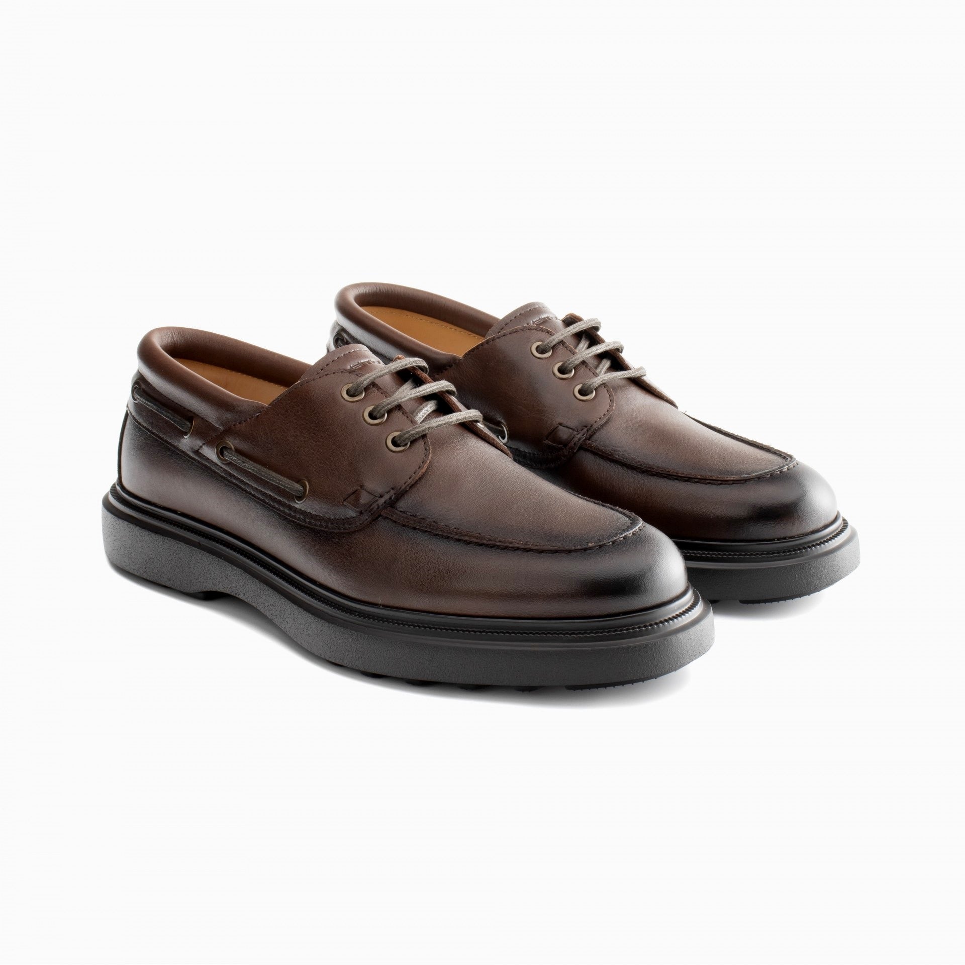 AMBITIOUS Polacco ambitious uomo boat 14051 brown a25 14051 7129AM 