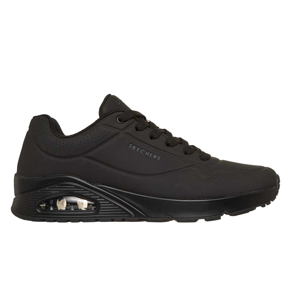 SKECHERS Sneakers Skechers uomo 52548 nere <BR/> 52458 BBK STAND ON AIR 