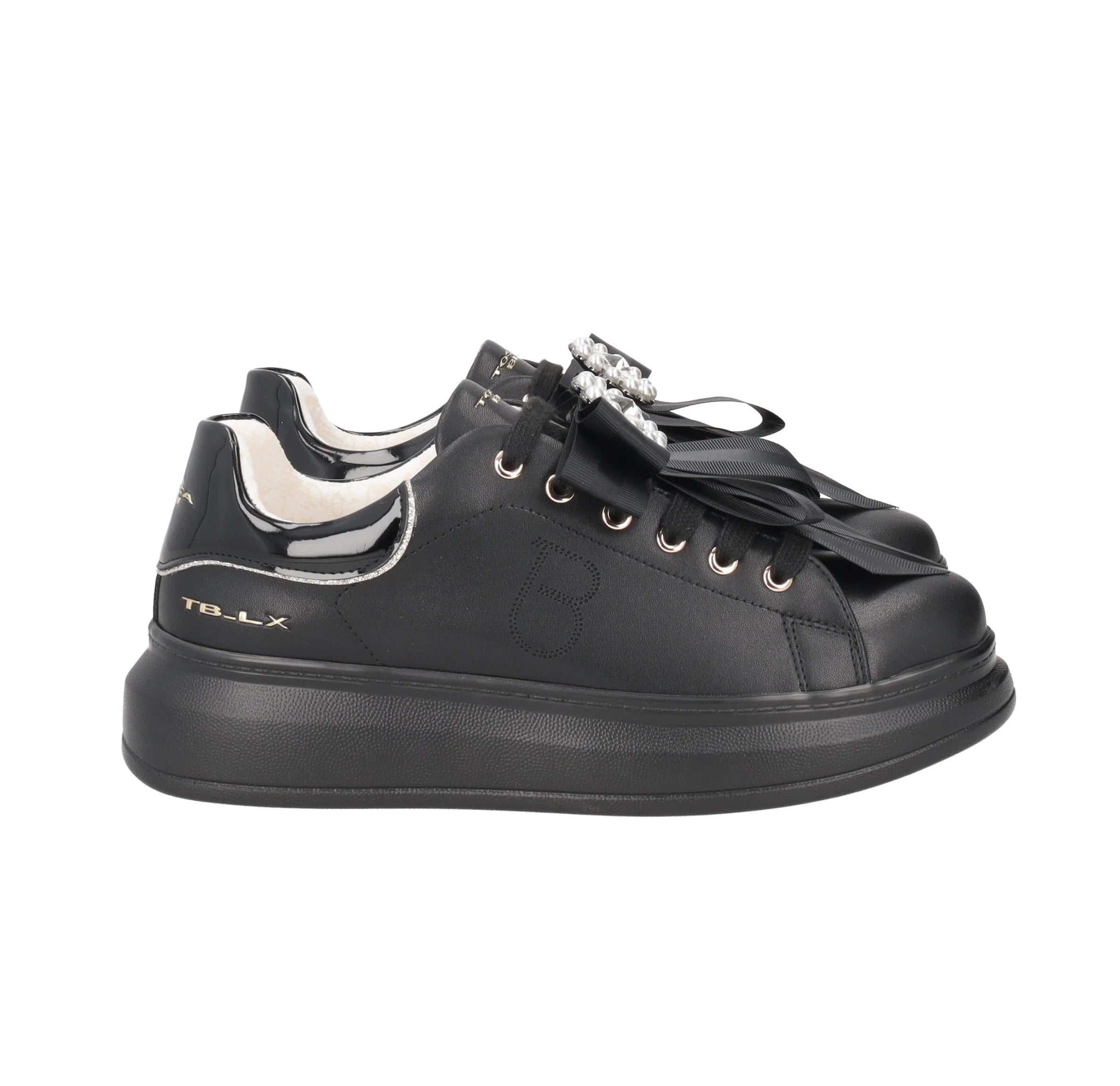TOSCA BLU Sneakers tosca blu donna chic sf2501 nere fiocco a25 SF2501S006 99B FIOCCO NERO/BIANCO 