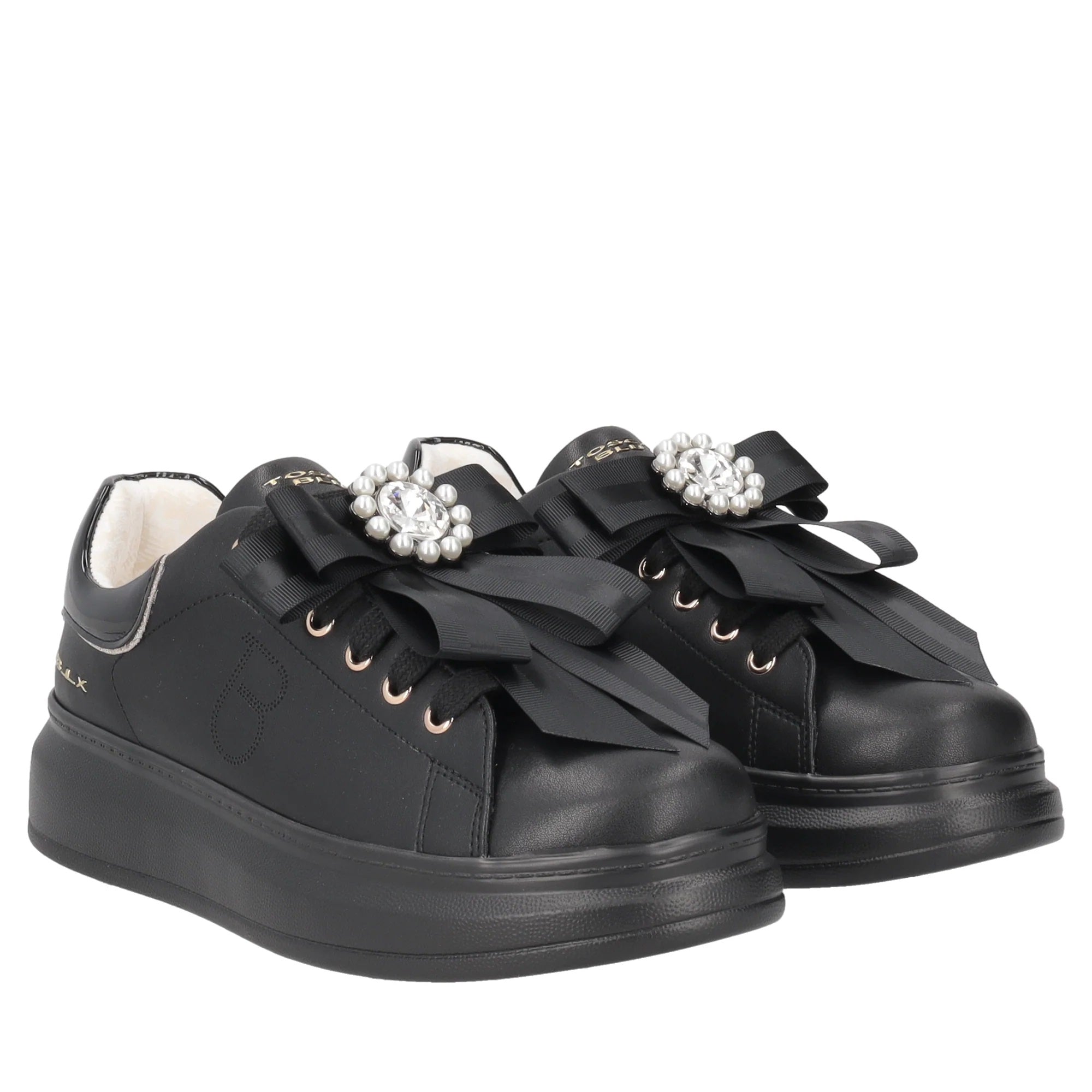 TOSCA BLU Sneakers tosca blu donna chic sf2501 nere fiocco a25 SF2501S006 99B FIOCCO NERO/BIANCO 