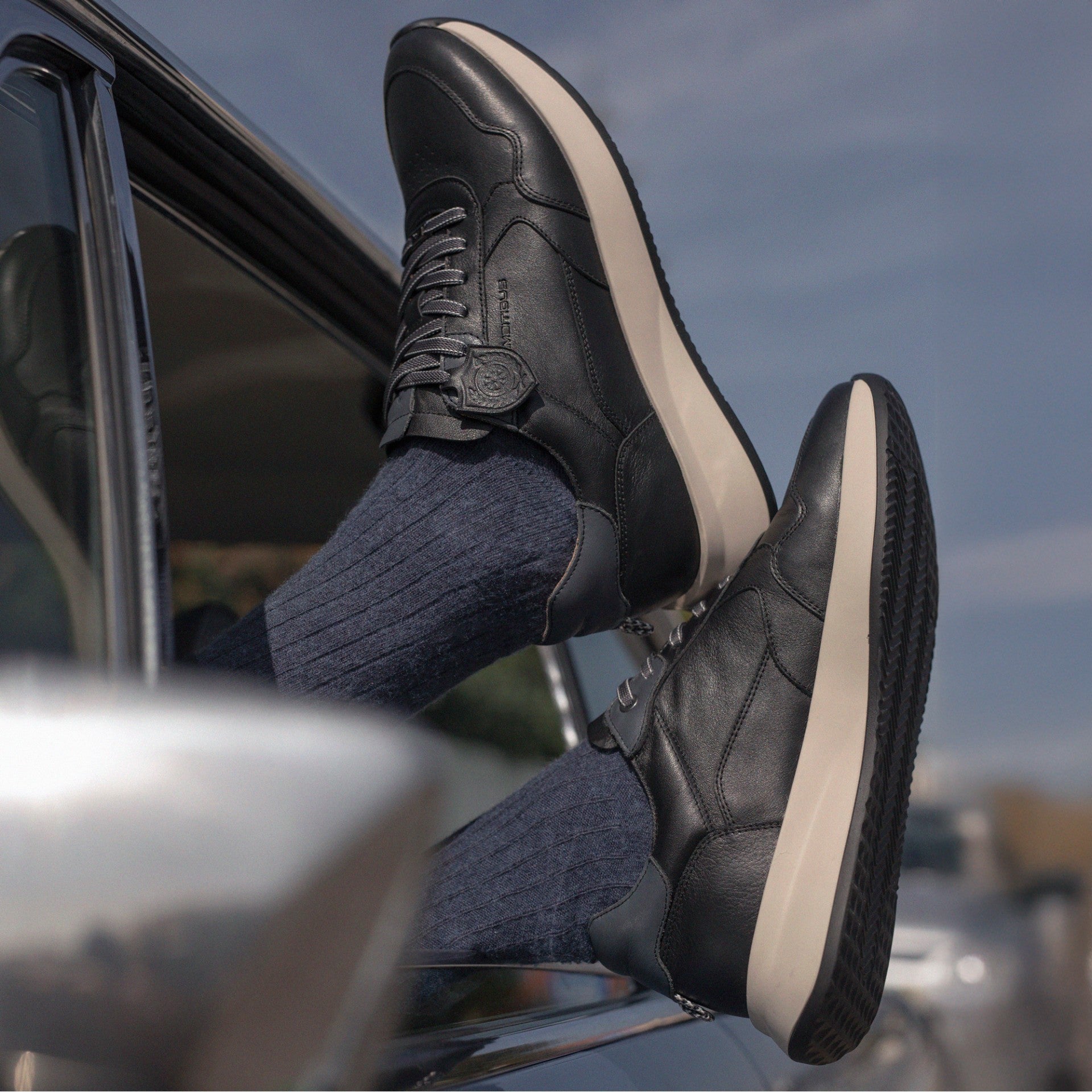 AMBITIOUS Sneakers ambitious uomo ronnie 14301a nere 14301A 7127AM RONNIE 