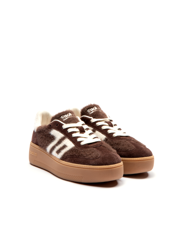 BACK70 sneakers back70 donna mohair xxl 108055 m001 coffee butter 108055 000005 XXL M001 MOHAIR 