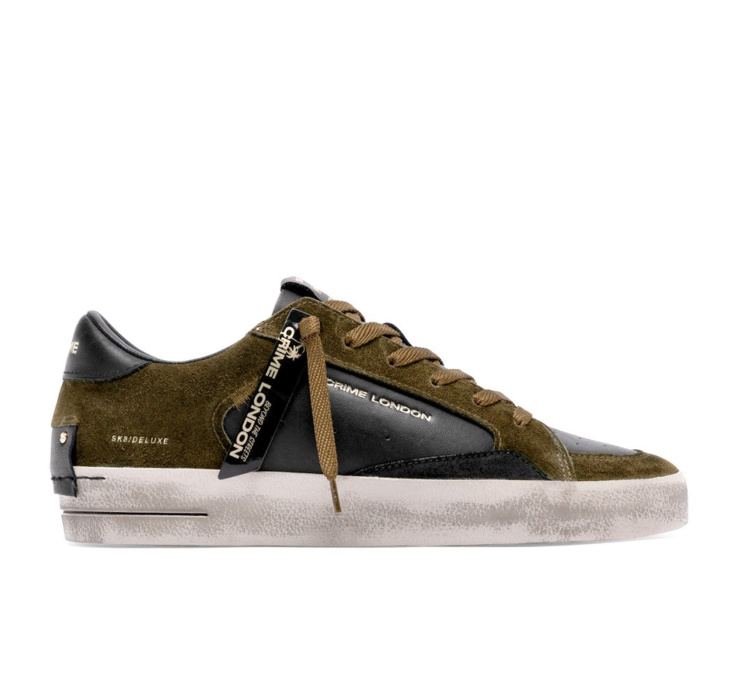CRIME LONDON sneakers crime london uomo 10107AA SKATE BLACK TIMBER green 10107AA9 80 SKATE 