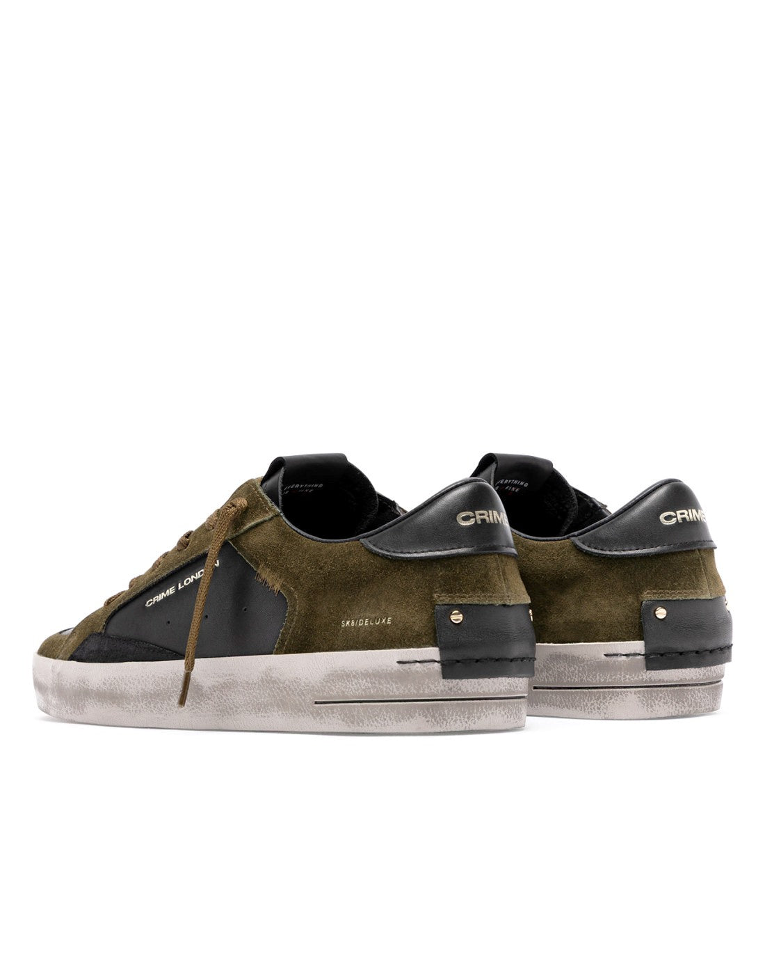 CRIME LONDON sneakers crime london uomo 10107AA SKATE BLACK TIMBER green 10107AA9 80 SKATE 