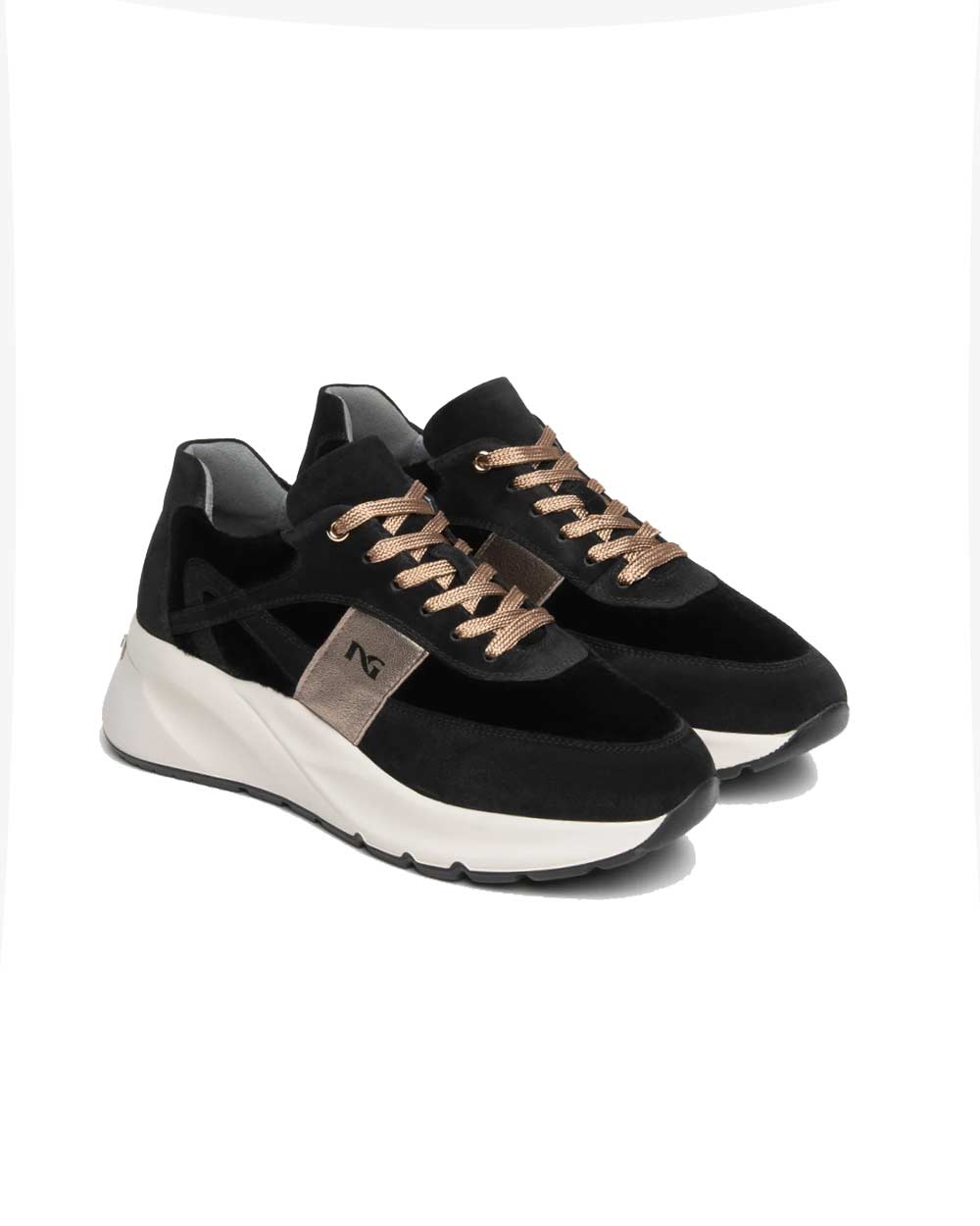 NEROGIARDINI Sneakers NeroGiardini donna I617383D nere I617383D 100 AROLD VELO NERO 