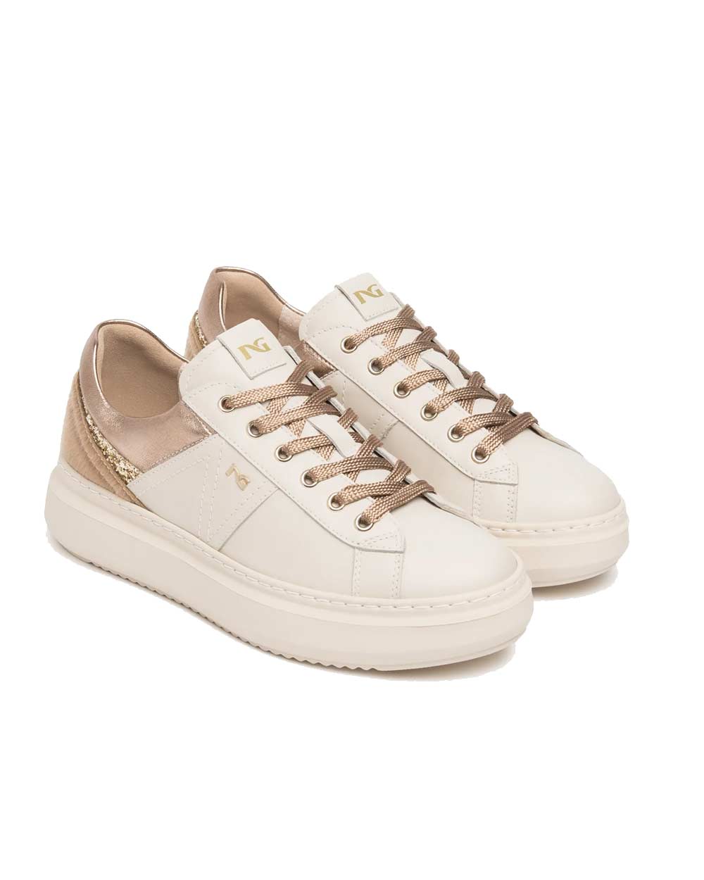 NEROGIARDINI Sneakers NeroGiardini donna I617430D latte I617430D 710 VELVET MILK 