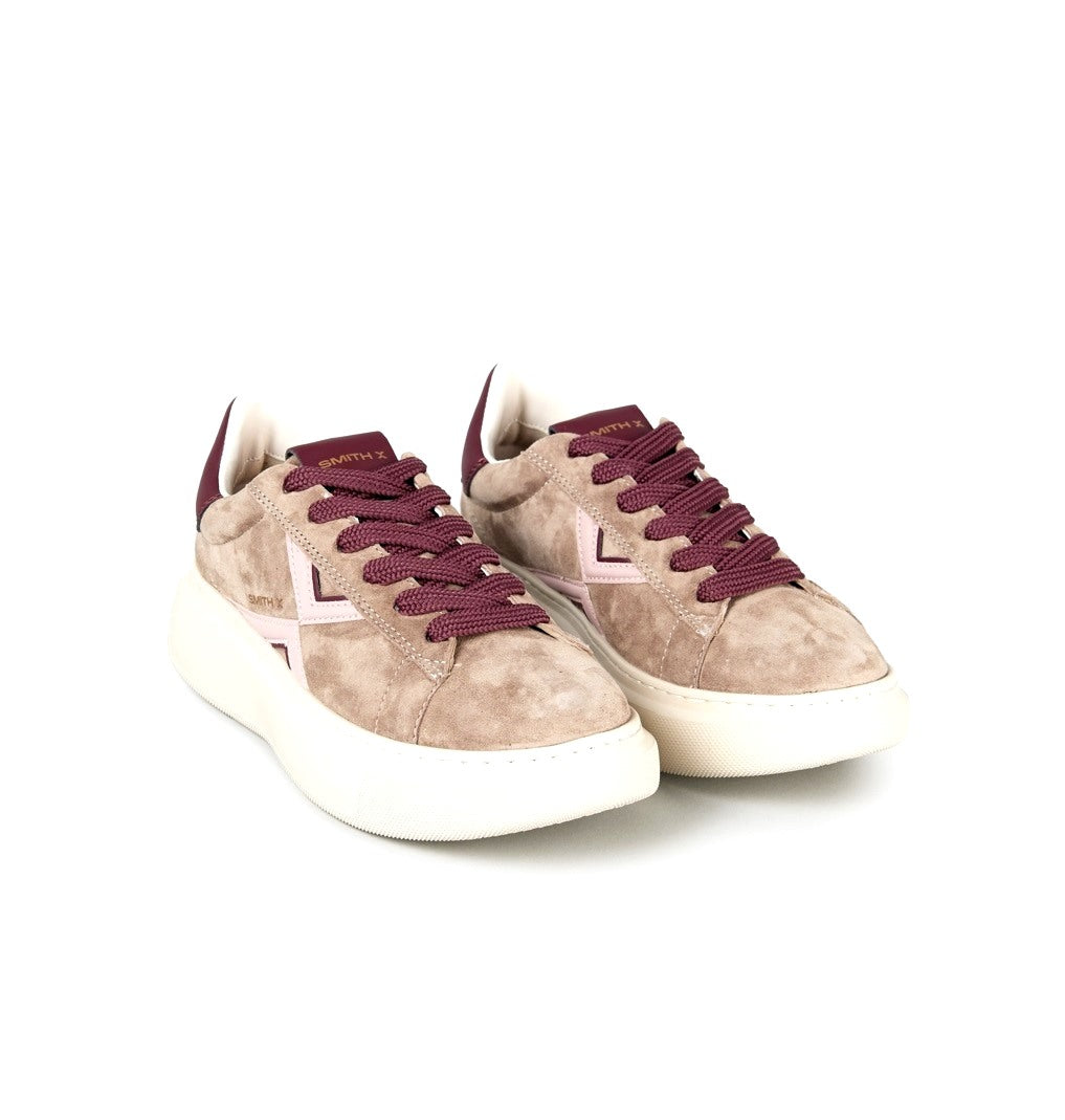 SMITH X Sneakers Smith X donna cgw9758 college taupe bordò SXBECGW 9758 TAB COLLEGE WOMAN 