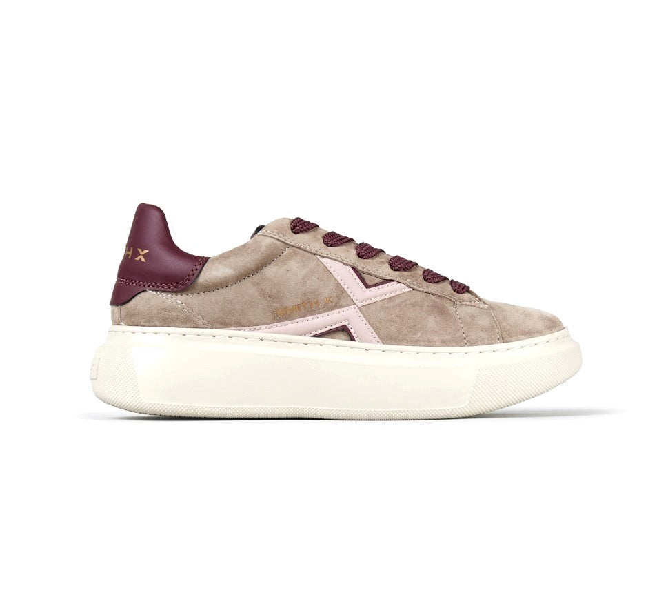 SMITH X Sneakers Smith X donna cgw9758 college taupe bordò SXBECGW 9758 TAB COLLEGE WOMAN 