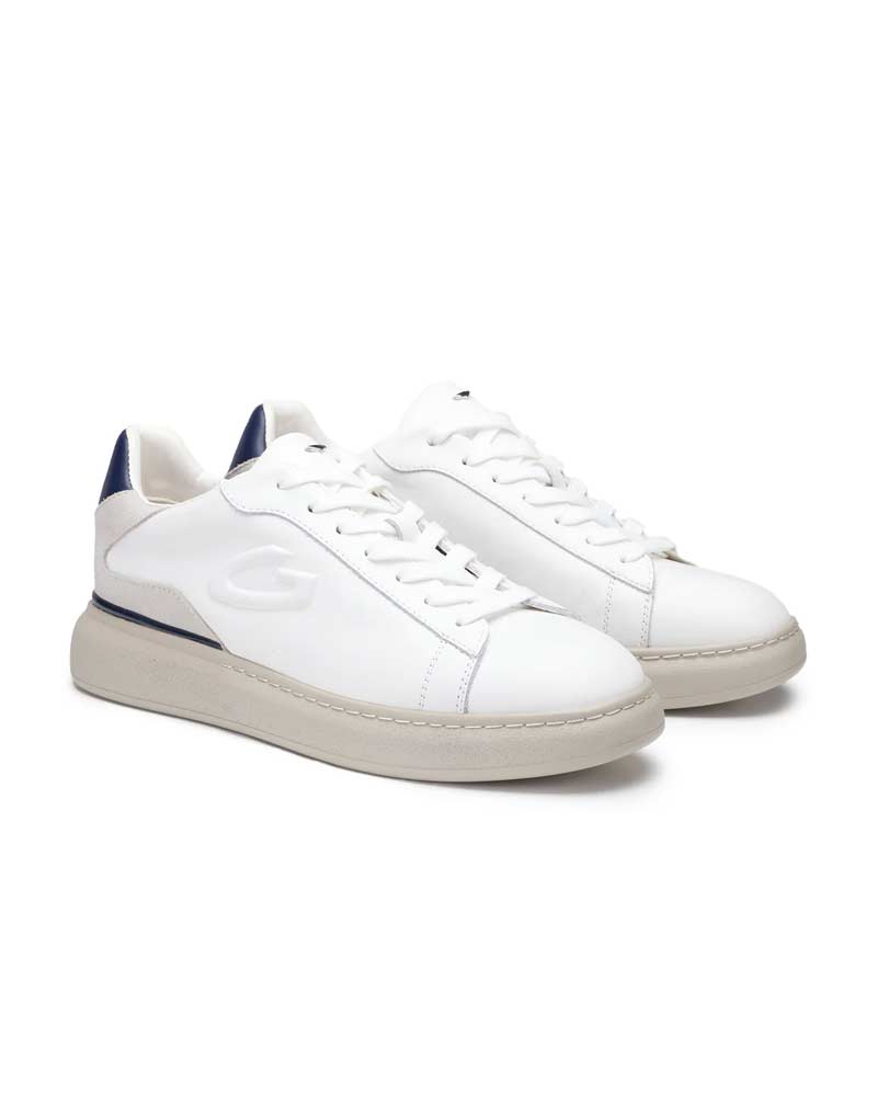 GUARDIANI Sneakers Guardiani uomo King 450001 bianca AGM450001 4500 SUEDE WHITE 