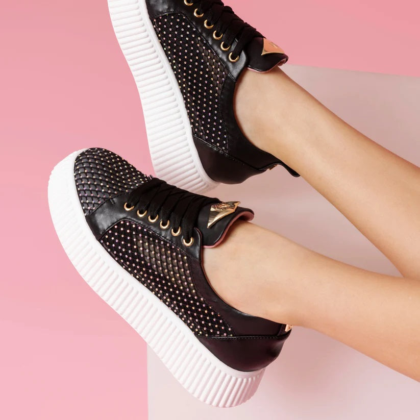 LORENZO MARI Sneakers lorenzo mari sally 24 rete nero strass pe25 SALLY 24 RETE STRASS NERO 