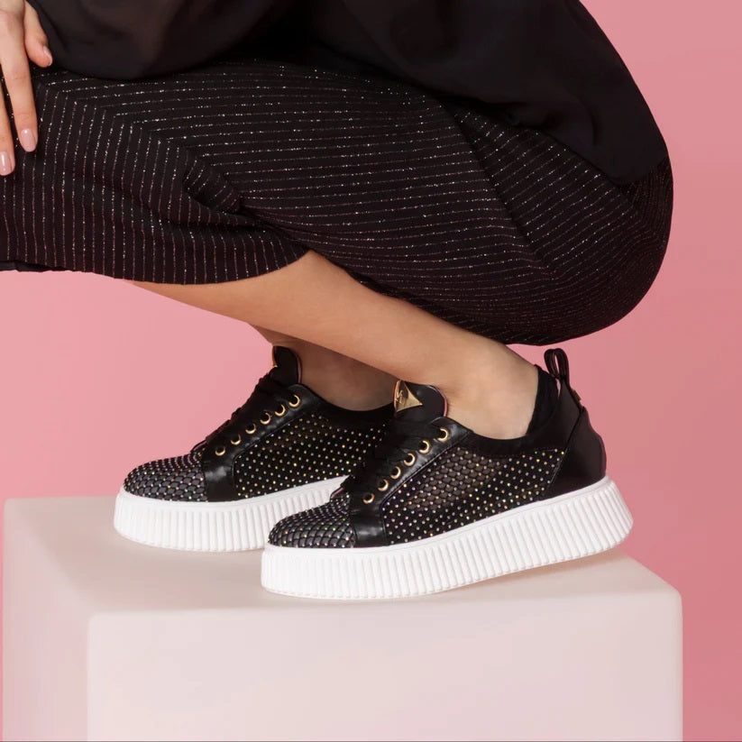 LORENZO MARI Sneakers lorenzo mari sally 24 rete nero strass pe25 SALLY 24 RETE STRASS NERO 