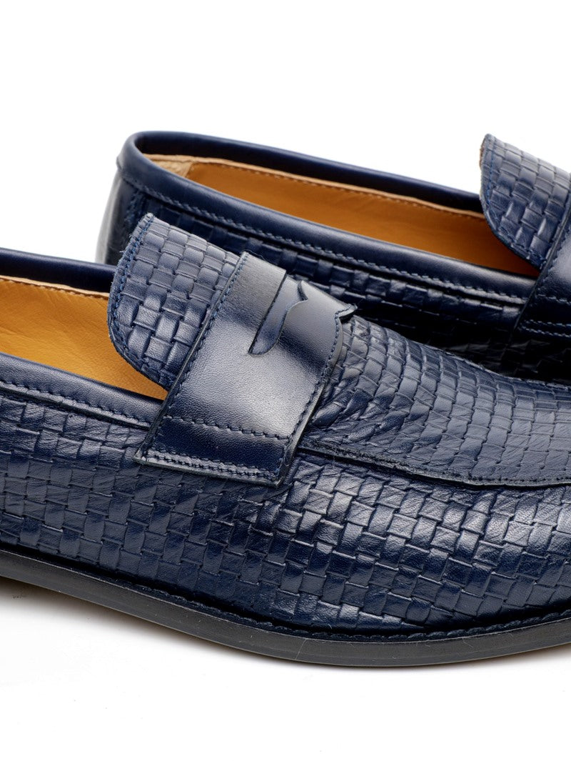 MARECHIARO 1962 Mocassini marechiaro uomo 7768 pelle vitello intreccio blu pe25 7768 VITELLO ST INTRECCIO BLU 