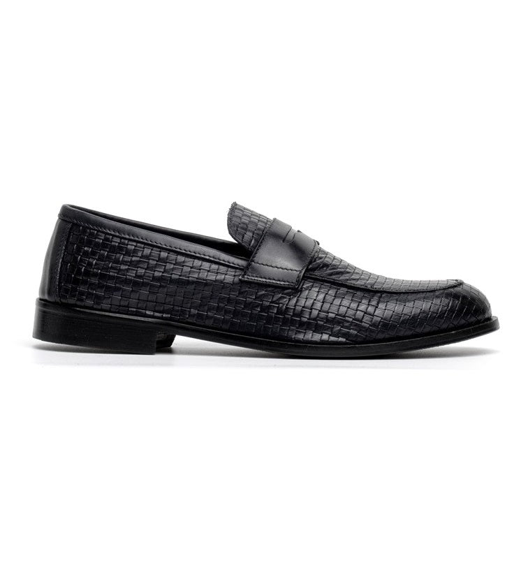 MARECHIARO 1962 Mocassini marechiaro uomo 7768 pelle vitello intreccio neri pe25 7768 VITELLO ST INTRECCIO NERO 