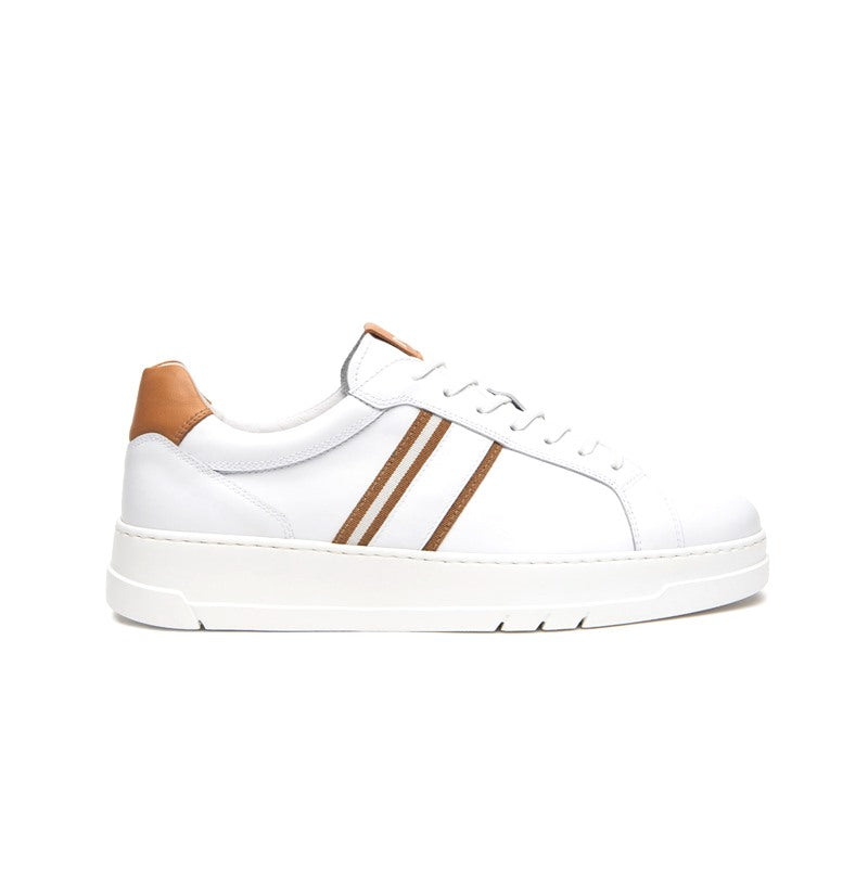 NEROGIARDINI Sneakers nerogiardini uomo e500721u pelle bianca P25 E500721U 707 SKIPPER BIANCO 