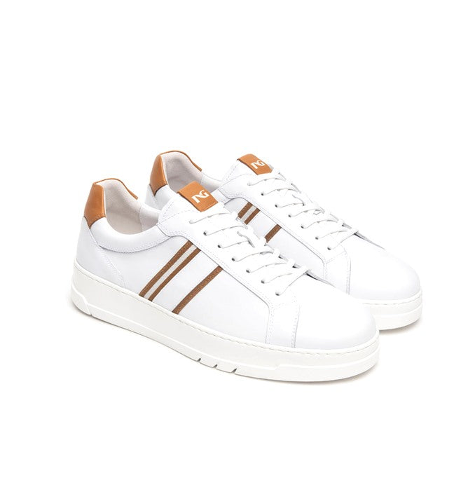 NEROGIARDINI Sneakers nerogiardini uomo e500721u pelle bianca P25 E500721U 707 SKIPPER BIANCO 