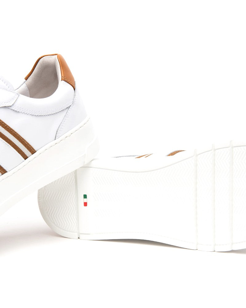 NEROGIARDINI Sneakers nerogiardini uomo e500721u pelle bianca P25 E500721U 707 SKIPPER BIANCO 