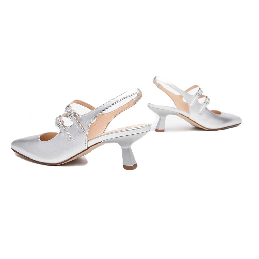 NEROGIARDINI Decollete NeroGiardini donna E512253DE argento<BR/> E512253DE 700 LAMINATO ARGENTO 