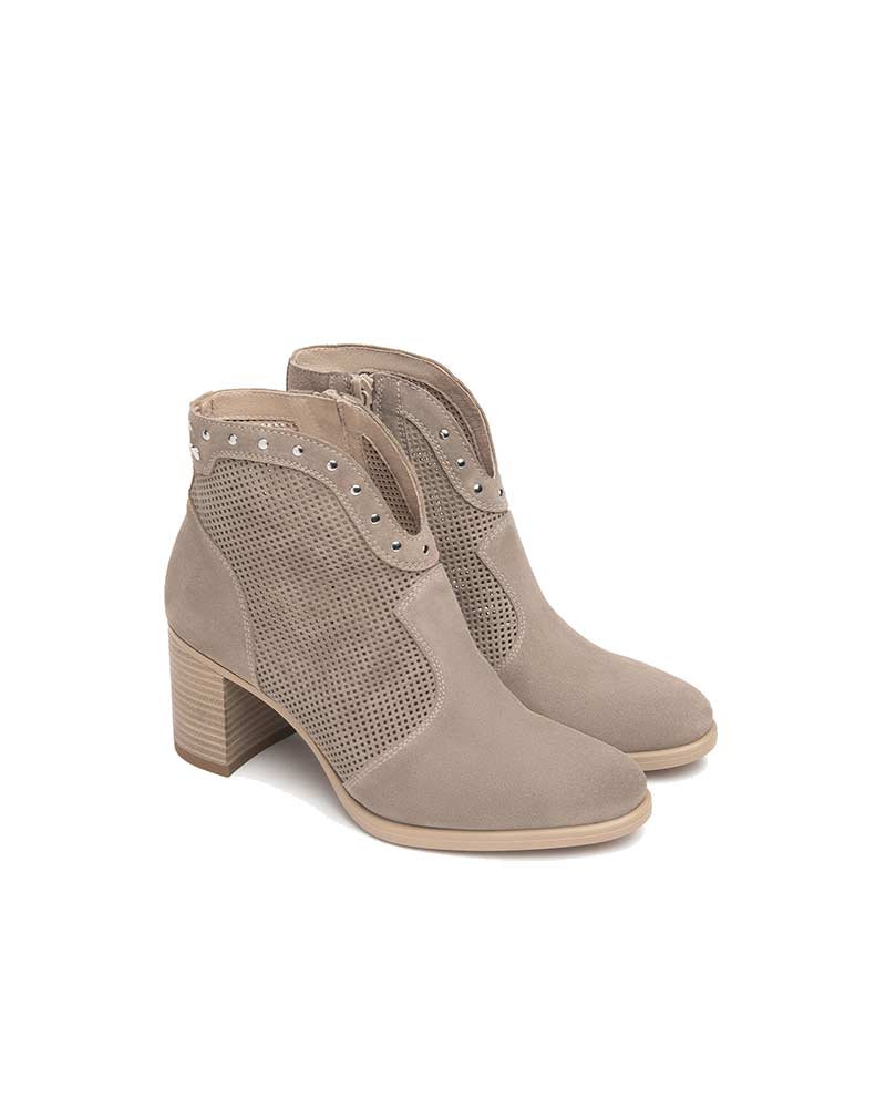 NEROGIARDINI Tronchetti NeroGiardini donna E512710D creta E512710D 451 VELOUR CRETA 