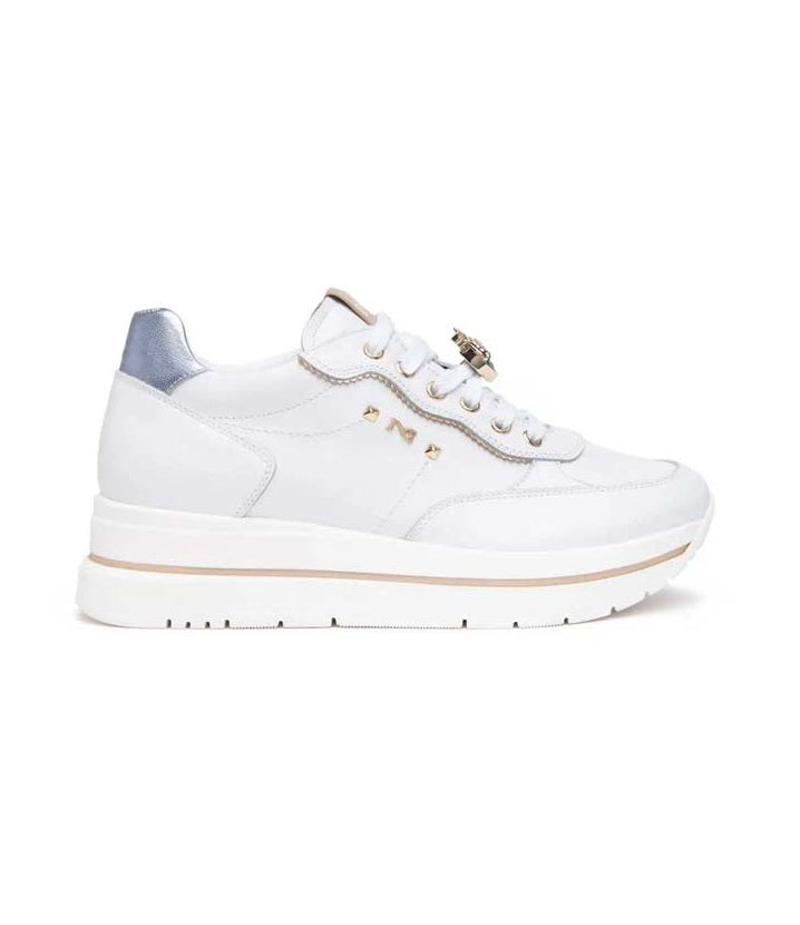 NEROGIARDINI Sneakers NeroGiardini donna E512907D bianche<BR/> E512907D 707 SKIPPER BIANCO 