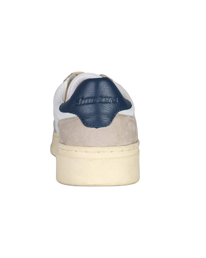 SHOOTERS Sneakers Shooters uomo S5584 bianche<BR/> S5584-02 CALF SILVER-BLUE 