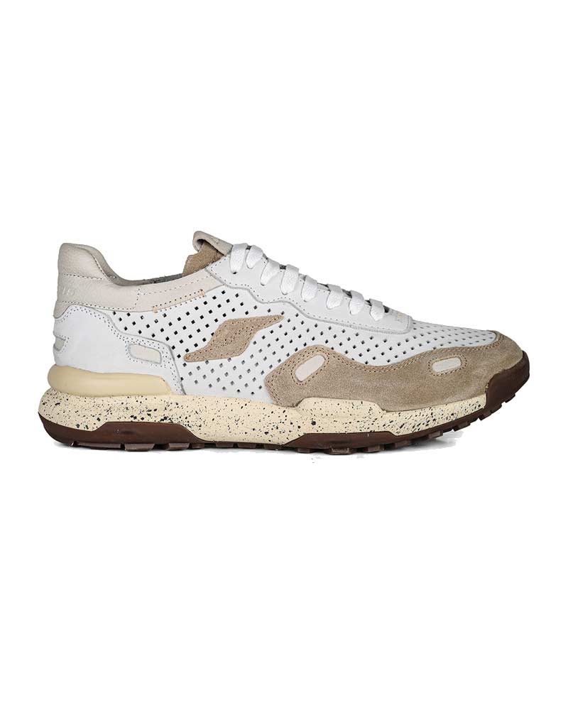 SHOOTERS Sneakers Shooters uomo S6388 bianche S6388-02 SUEDE VISONE MULTI 