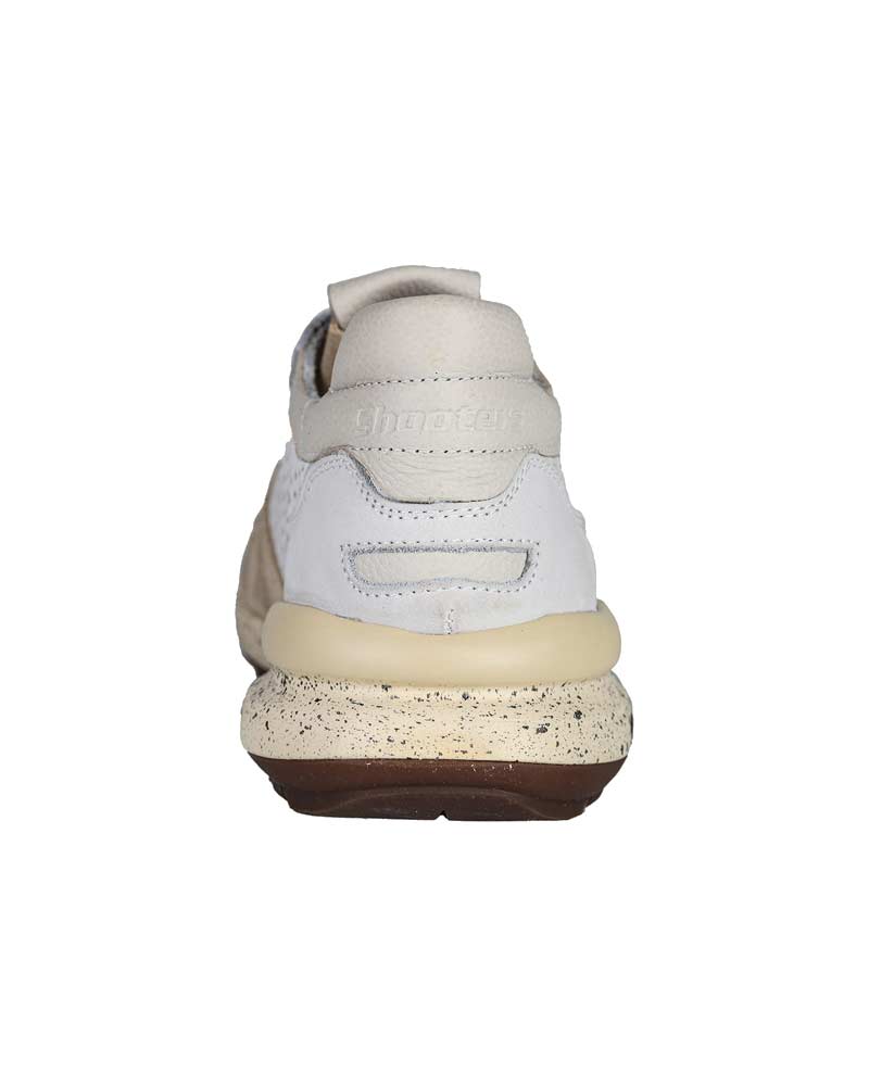 SHOOTERS Sneakers Shooters uomo S6388 bianche S6388-02 SUEDE VISONE MULTI 