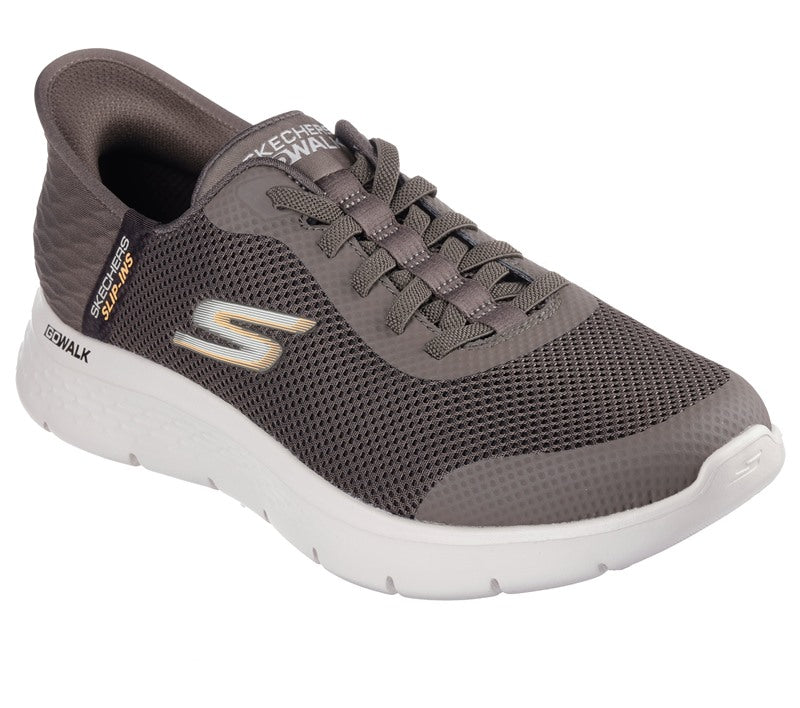 SKECHERS Sneakers Skechers uomo go walk flex 216324 brown pe25 216324 BRN GO WALK SLIP INS 