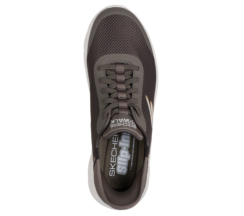 SKECHERS Sneakers Skechers uomo go walk flex 216324 brown pe25 216324 BRN GO WALK SLIP INS 