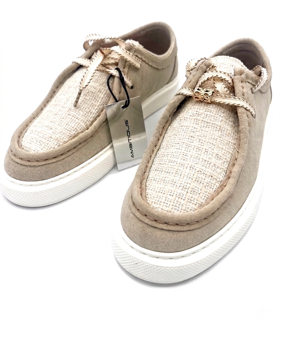 AMBITIOUS sneakers ambitious donna 14038 wt beige 14038WT 11011A VIOLET 