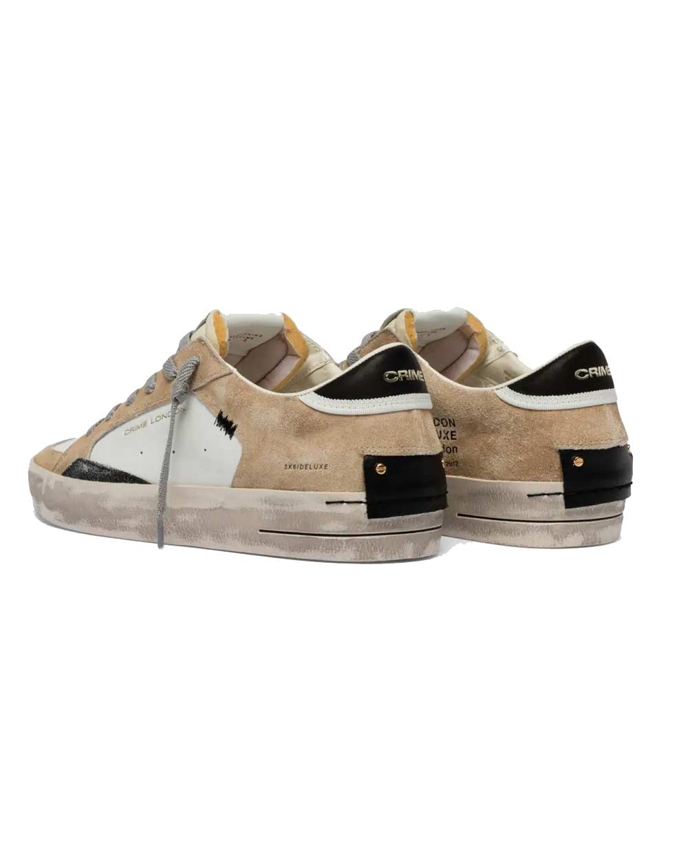 CRIME LONDON Sneakers Crime London uomo SK8 deluxe bianche 19109PP8 15 SK8 DELUXE 