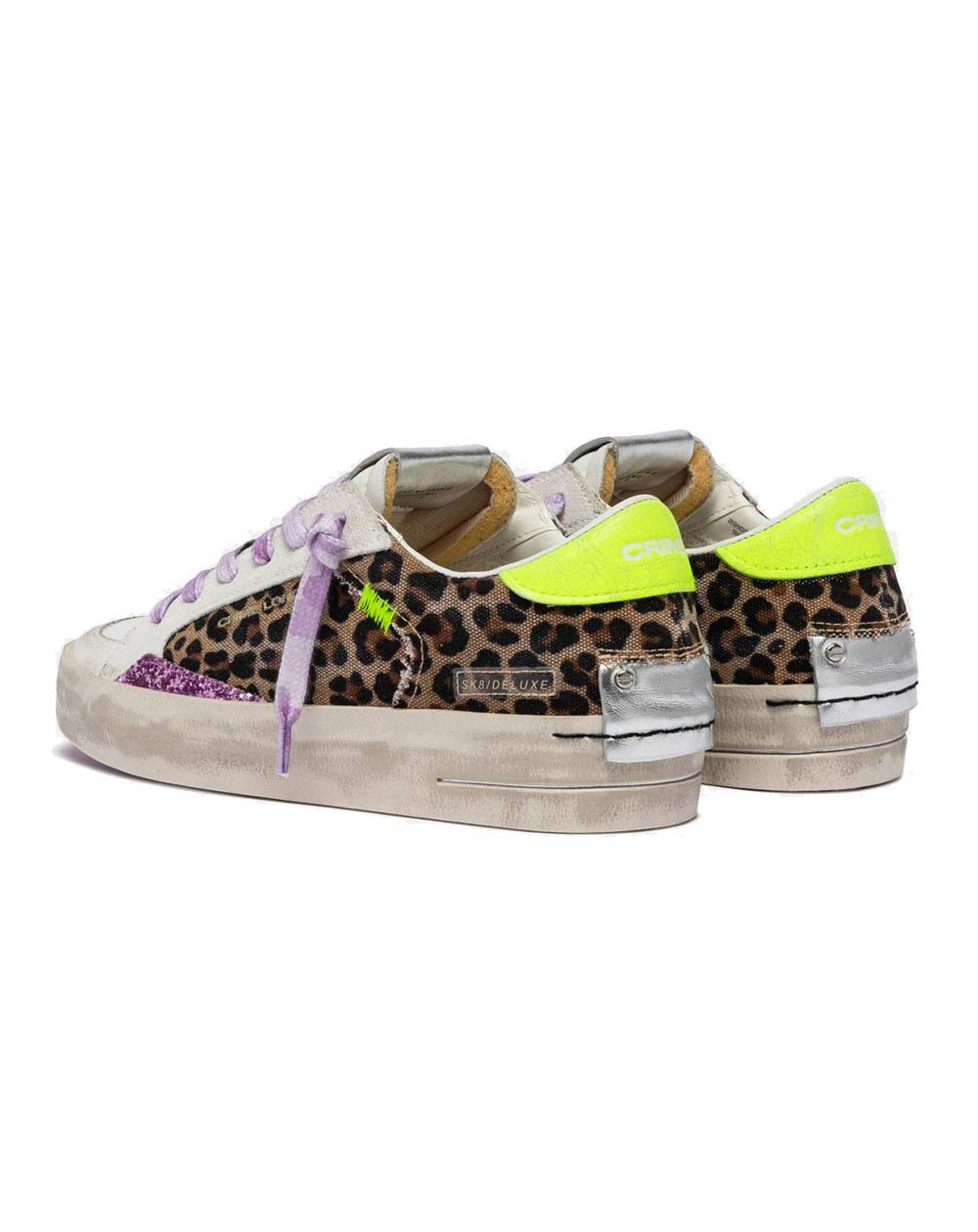 CRIME LONDON Sneakers Crime London donna SK8 deluxe animalier 29107PP8 68 SK8 DELUXE 
