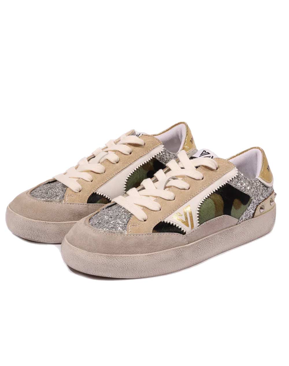 EMANUELLE VEE Sneakers Emanuelle Vee donna Soledad bianche 461P-900 21 P011CB SOLEDAD MILITARY 