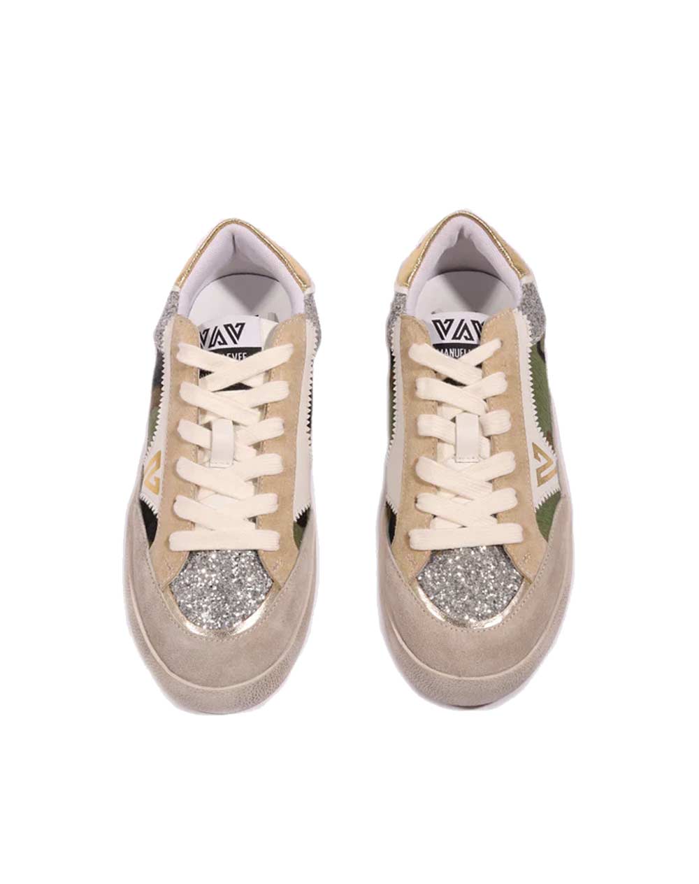 EMANUELLE VEE Sneakers Emanuelle Vee donna Soledad bianche 461P-900 21 P011CB SOLEDAD MILITARY 