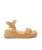 Sandalo frau donna 04b1 velour lion beige pelle