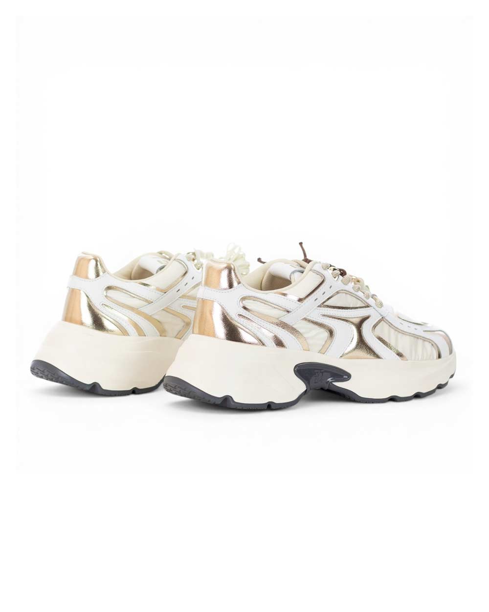GIO+ Sneakers Gio+ donna Dalia bianche DALIA13 COMBI GOLD 