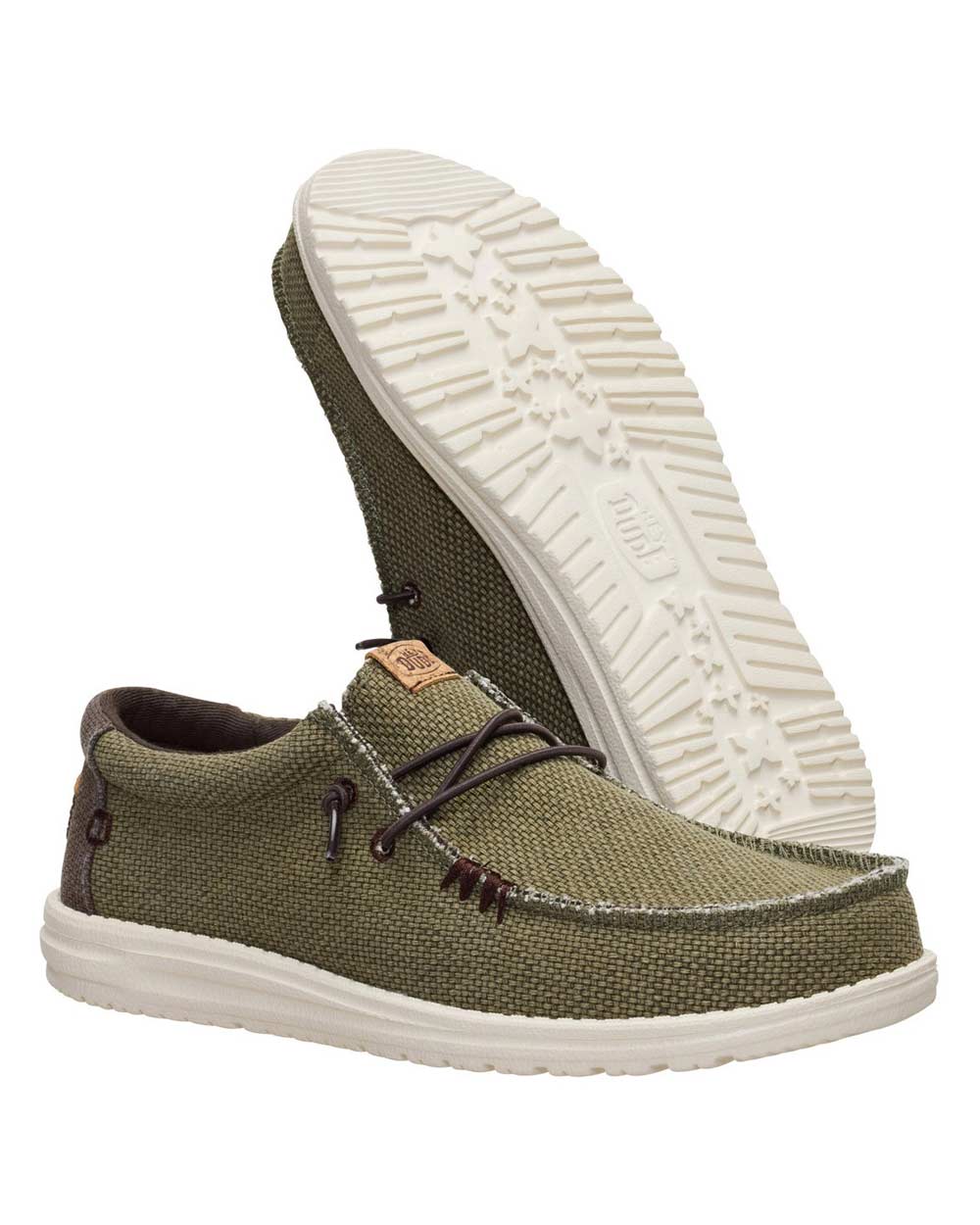 HEY DUDE Stringata Hey Dude uomo Wally 40003 dark olive 40003 3CI WALLY BRAIDED 