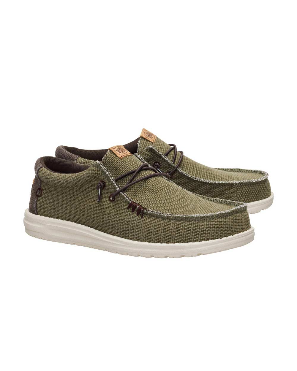 HEY DUDE Stringata Hey Dude uomo Wally 40003 dark olive 40003 3CI WALLY BRAIDED 
