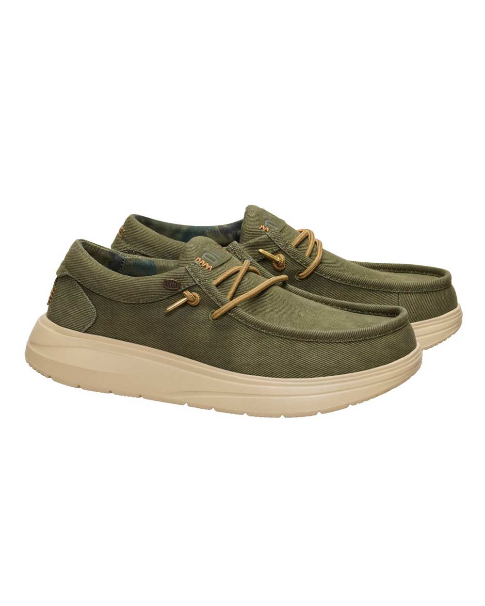 HEY DUDE Stringata Hey Dude uomo Wally 45113 verde oliva 45113 3BN WALLY COMF 