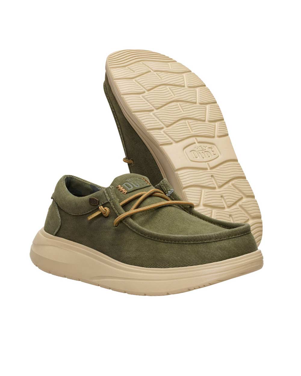 HEY DUDE Stringata Hey Dude uomo Wally 45113 verde oliva 45113 3BN WALLY COMF 