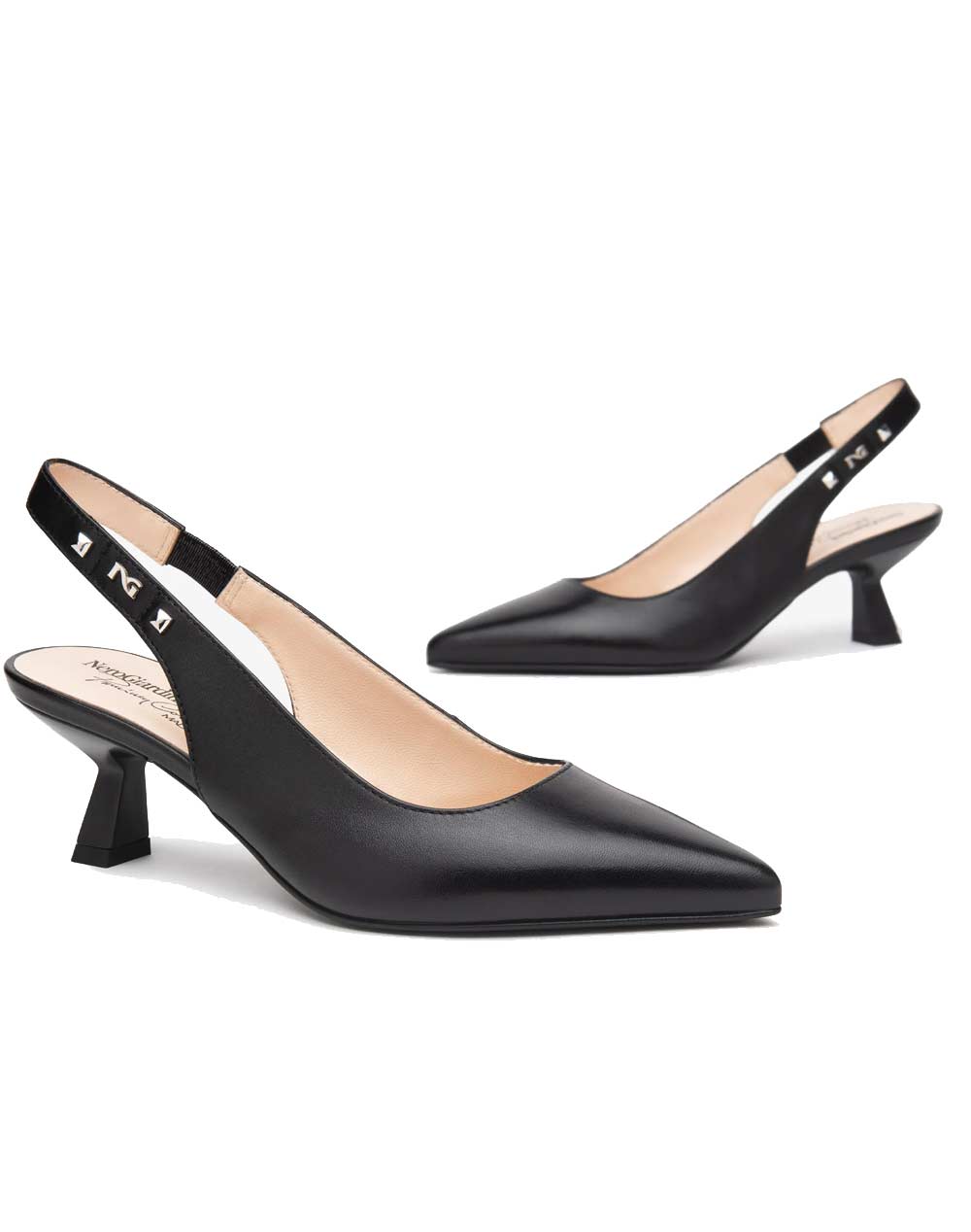NEROGIARDINI Slingback NeroGiardini donna E615475D neri<BR/> E615475D 100 NAPPA PANDORA 