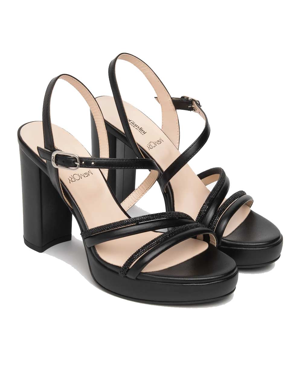 NEROGIARDINI Sandali NeroGiardini donna E615700D neri<BR/> E615700D 100 NAPPA PANDORA 