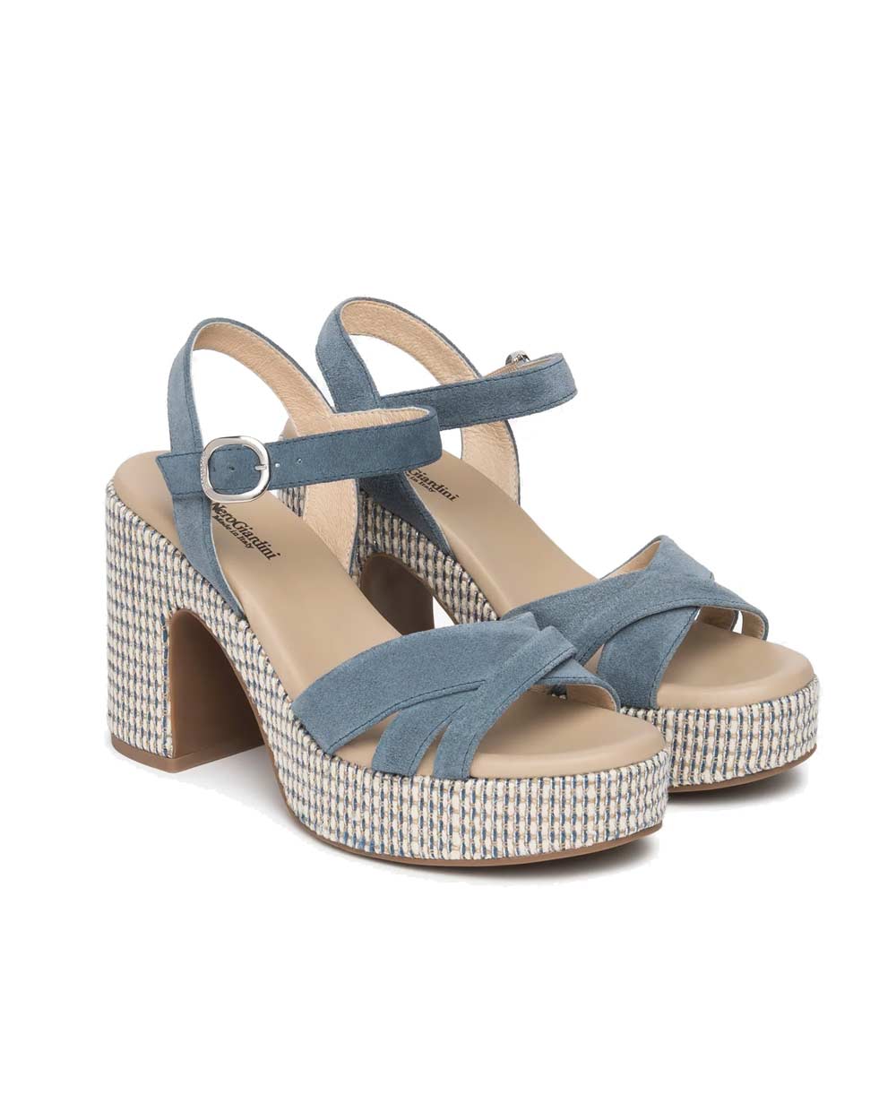 NEROGIARDINI Sandali NeroGiardini donna E616070D avio E616070D 203 VELOUR AVIO 