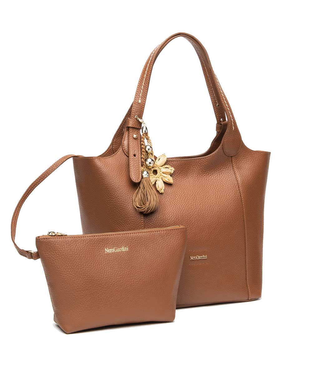 NEROGIARDINI BORSE Borsa Nerogiardini donna E644141D cuoio <BR/> E644141D 400 DOLLARO CUOIO 