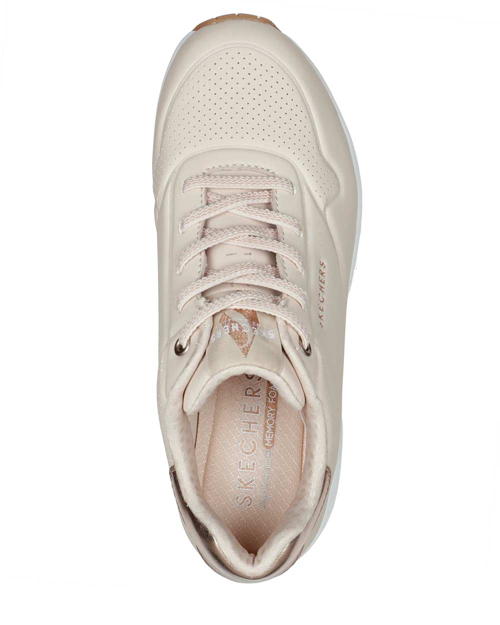 SKECHERS Sneakers Skechers donna 155196 Uno natural 155196 NAT SHIMMER AWAY - UNO 