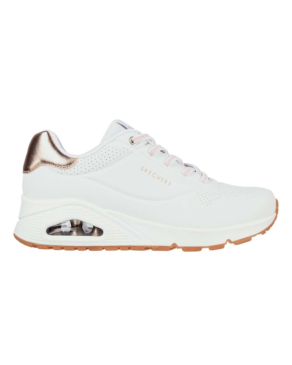 SKECHERS Sneakers Skechers donna 155196 Uno bianche 155196 WHT SHIMMER AWAY - UNO 
